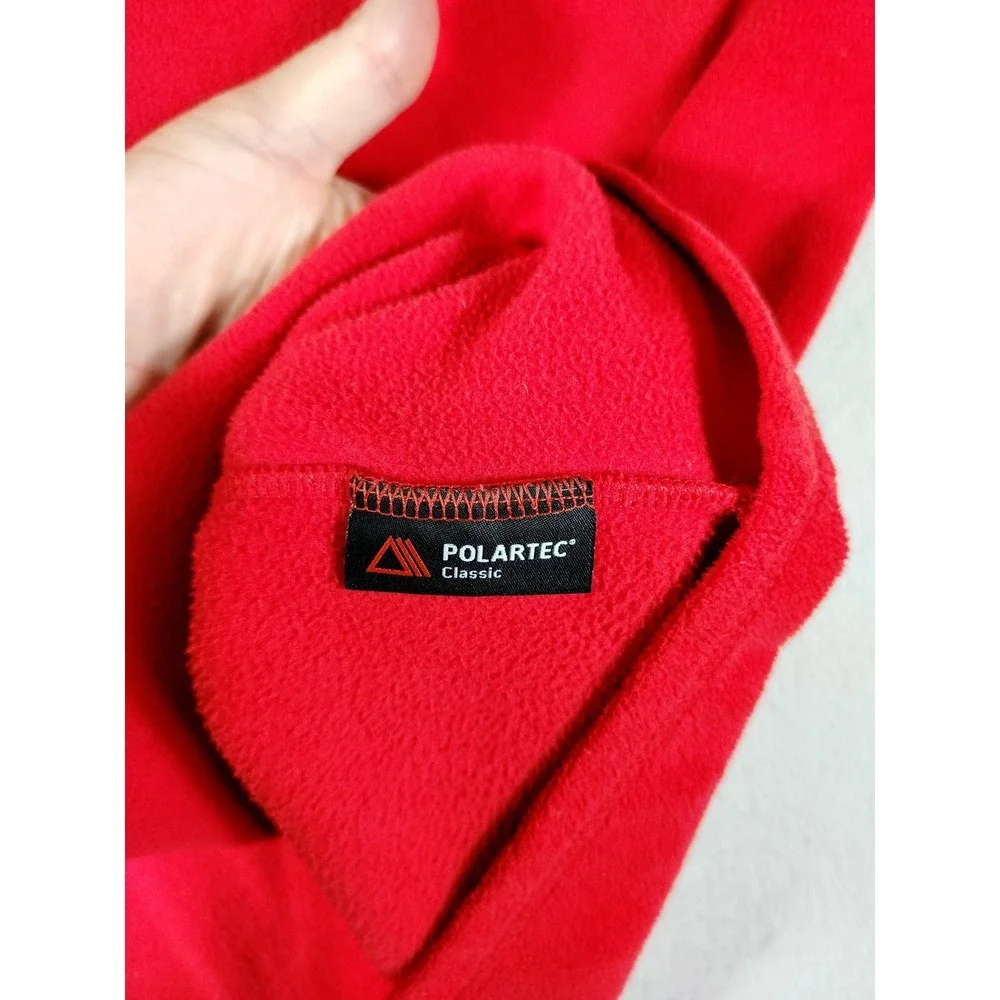 The North Face Pullover Mens XL Red Fleece 1/4 Zip Polartec Hiking Gorpcore